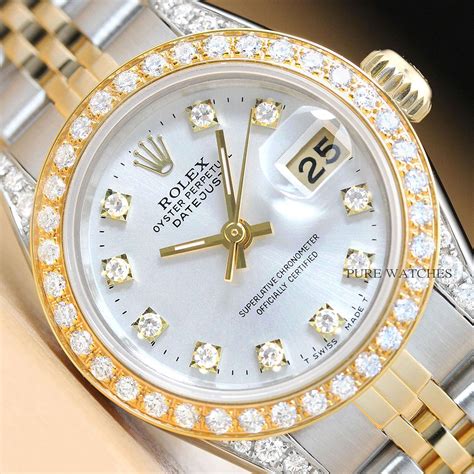 rolex factory set diamonds|genuine Rolex diamond bezel.